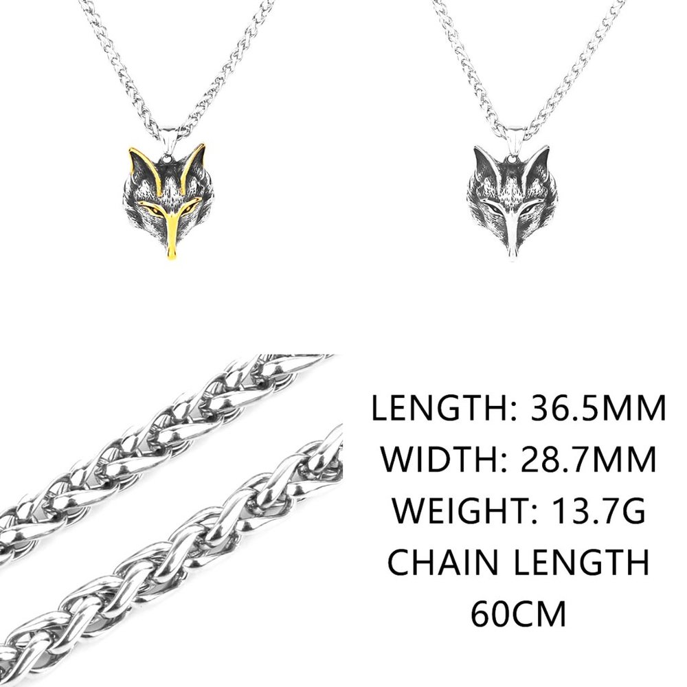Viking Wolf Pendant Necklace